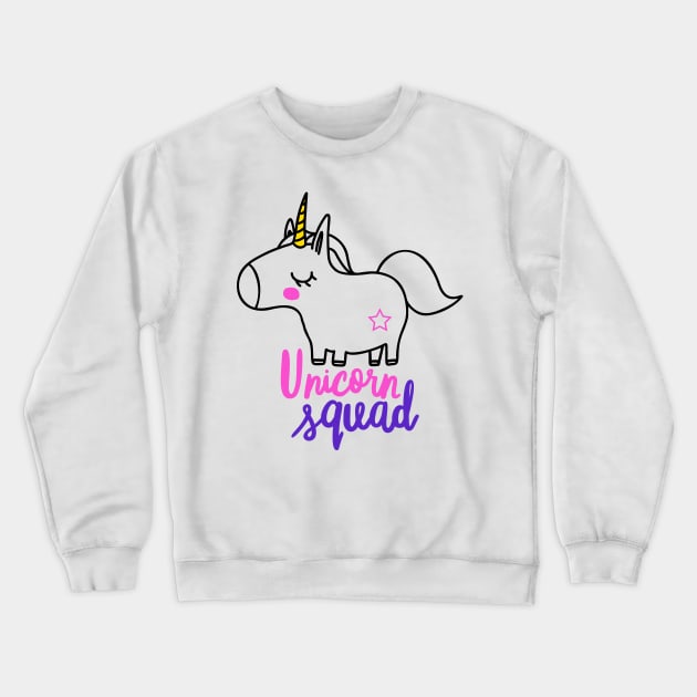 Unicorn Squad Crewneck Sweatshirt by Coral Graphics
